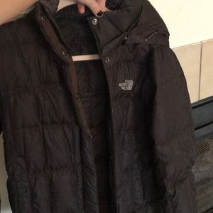 Brown North Face parka!